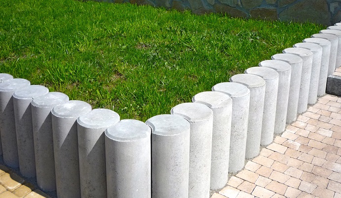 gray concrete bollard